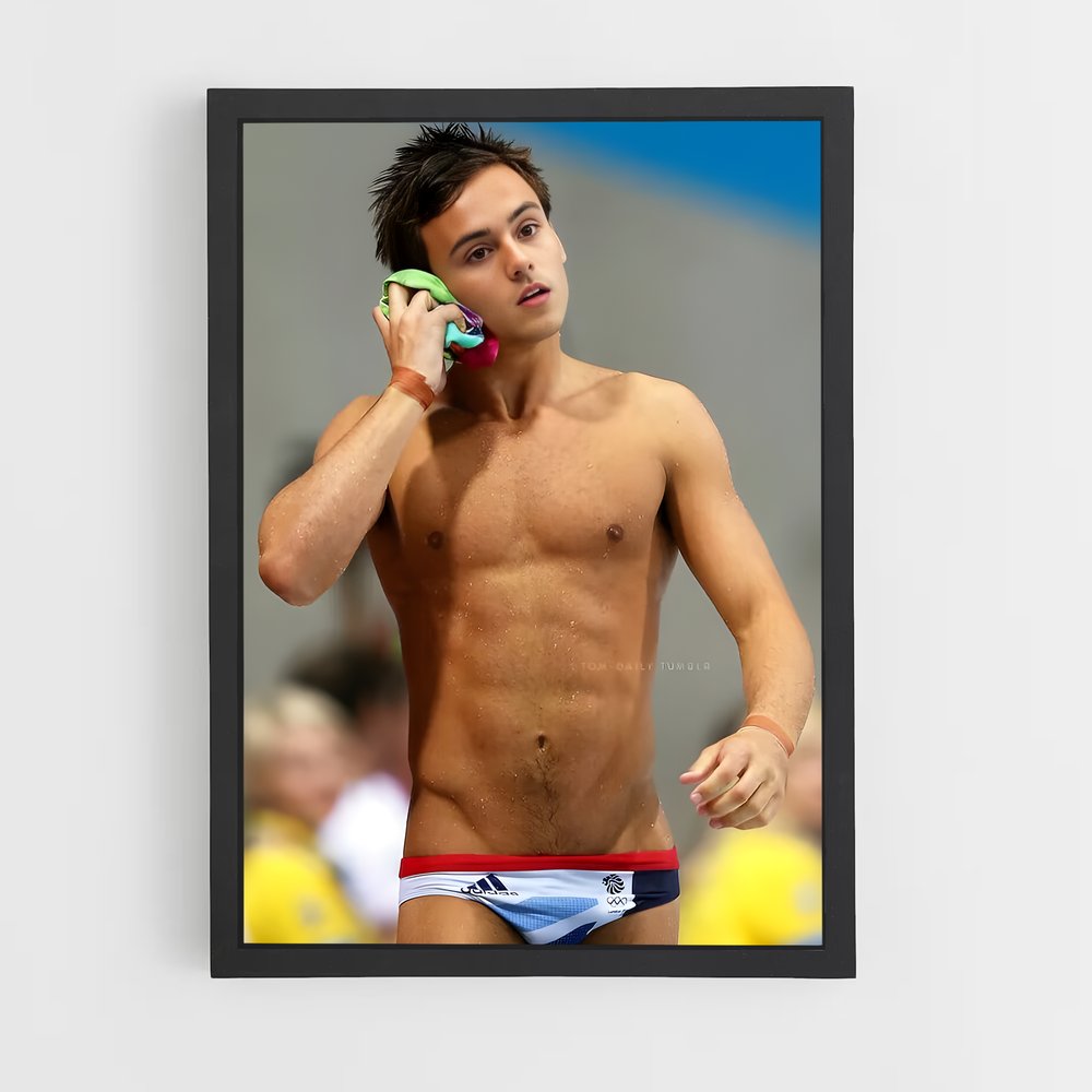Poster Aquatic Vibes – affiche Plongeon depuis une plateforme (vue 2)